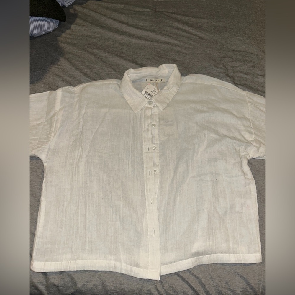 Elegant White Button Down Shirt
